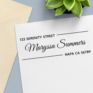 Simple Lines Return Address Self-inking Stamp