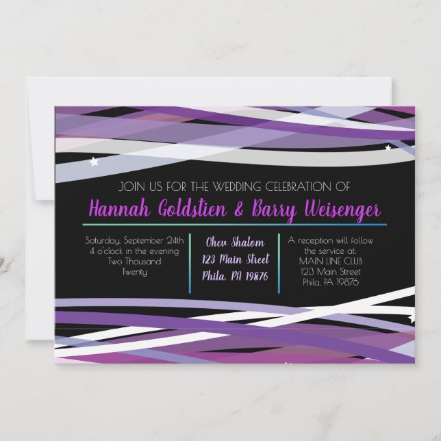 SIMPLE LINES Wedding Invitation (Front)