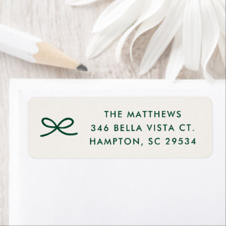 Simple Little Bow Christmas Return Address