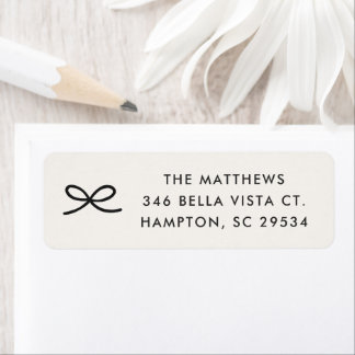 Simple Little Bow Christmas Return Address