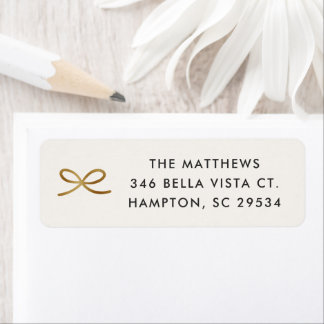 Simple Little Bow Christmas Return Address