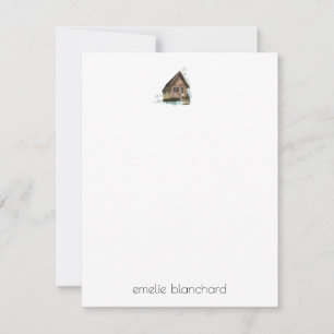 Simple Little Cabin Personalised Card