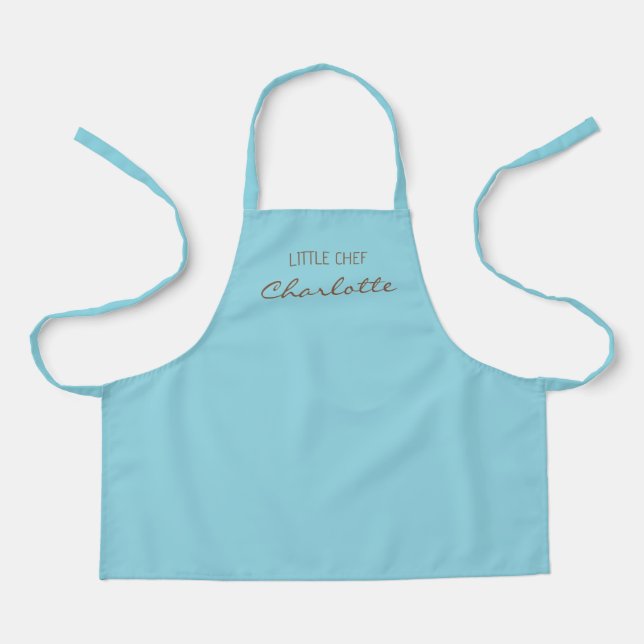 Simple Little Chef Custom Name  Apron (Front)
