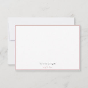 Simple Living the Dream Pink Custom Name  Thank You Card