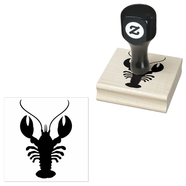 Simple Lobster Seafood Nautical Rubber Stamp (Stamped)