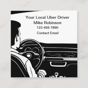 Simple Local Uber Driver Theme Business Cards