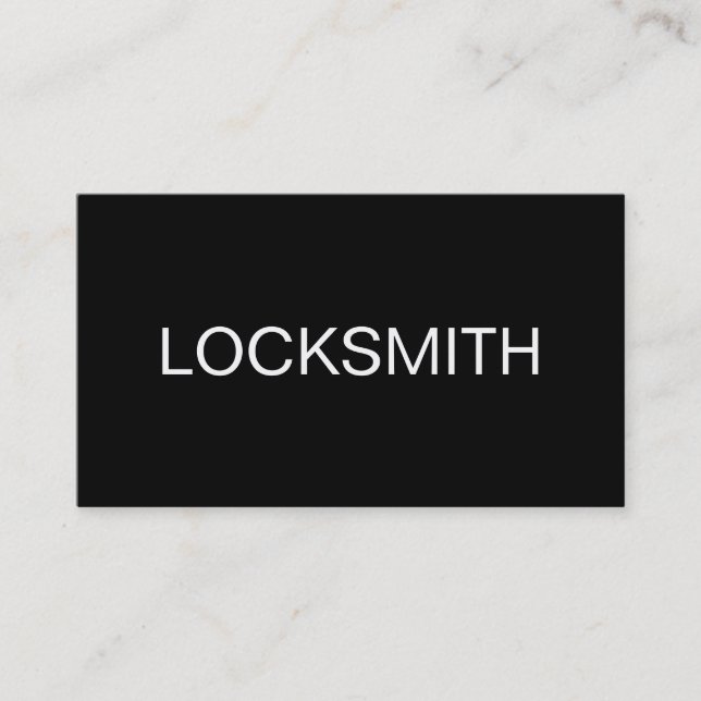 Simple Locksmith Business Cards (Front)