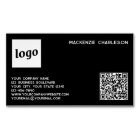 Simple Logo and QR Code Black