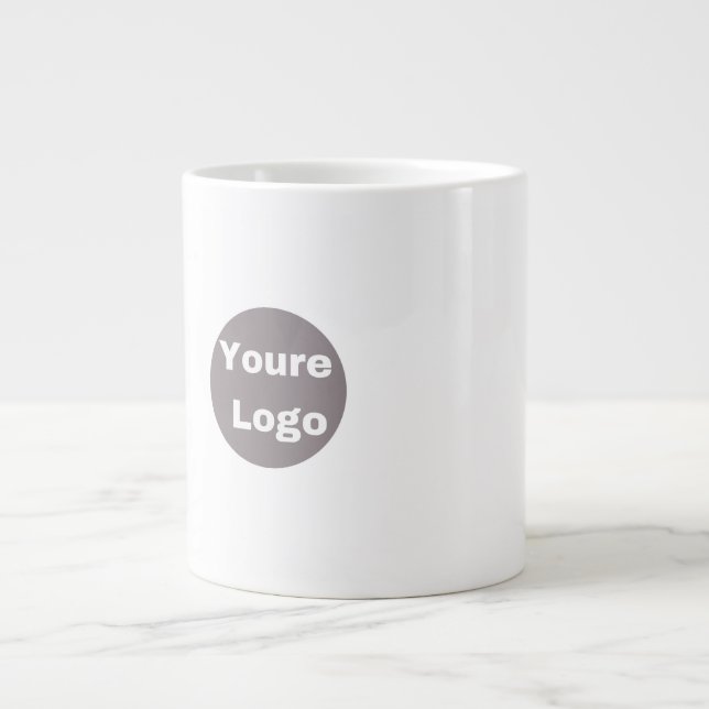 Simple Logo and Text Business  personallze Large Coffee Mug (Front)