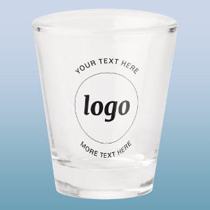 Simple Logo and Text Business Promotional Branding Shot Glass