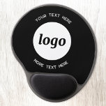 Simple Logo and Text Business Promotional Gel Mouse Mat<br><div class="desc">Simple logo and custom text for your business.  Replace the logo and text with your own to customise,  and remove any of the text if you prefer.  Minimalist and professional to reflect your brand.</div>
