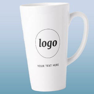 Simple Logo and Text Business Promotional Latte Mug