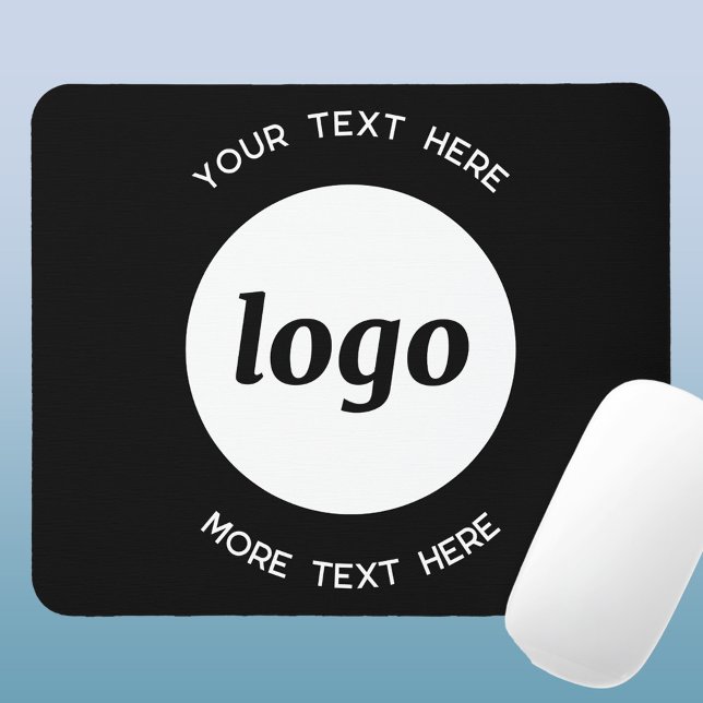 Simple Logo and Text Business Promotional Mouse Mat (Logo and text custom business promotional mouse mat)