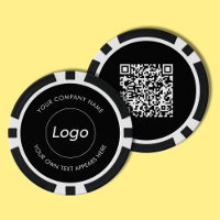 Simple Logo and Text Business Promotional QR code