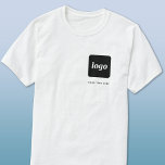 Simple Logo and Text Business T-Shirt<br><div class="desc">Simple logo and custom text business t-shirt.  Replace the logo and text with your own to customise.  Wear them yourself,  give them to your employees and co-workers,  sell them to customers and clients or give them away as promotional material to inspire customer loyalty.</div>