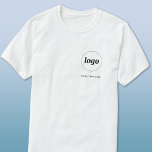 Simple Logo and Text Business T-Shirt<br><div class="desc">Simple logo and custom text business t-shirt. Replace the logo and text with your own to customise. Wear them yourself, give them to your employees and co-workers, sell them to customers and clients or give them away as promotional material to inspire customer loyalty.</div>