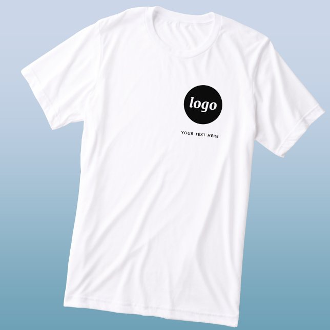 Simple Logo and Text Business T-Shirt Tri-Blend Shirt (Simple logo with custom text business branding promotional triblend t-shirt)