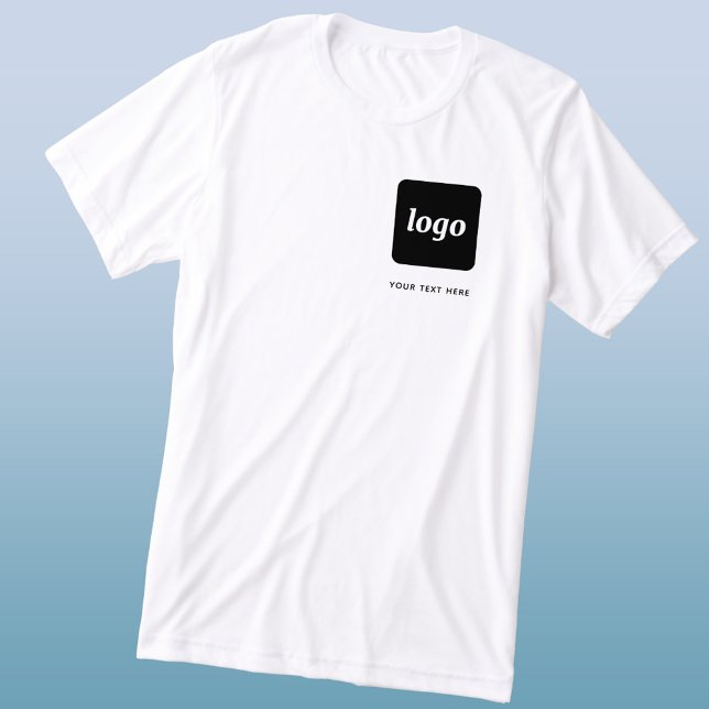 Simple Logo and Text Business T-Shirt Tri-Blend Shirt (Simple logo with custom text business branding promotional triblend t-shirt)