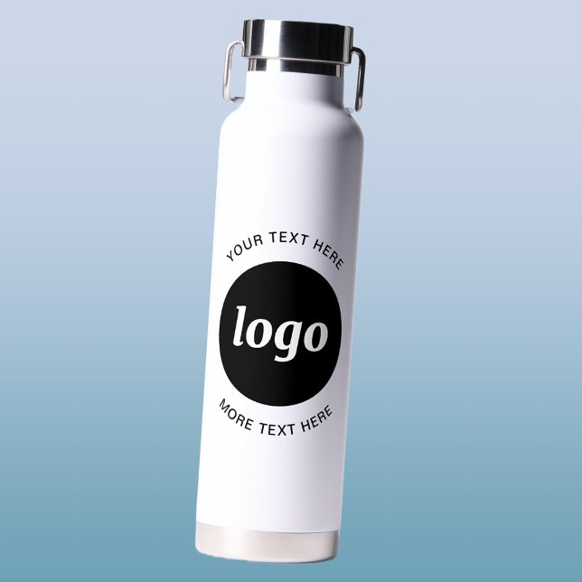 Simple Logo and Text Business Water Bottle (Logo with text business promotional water bottle)