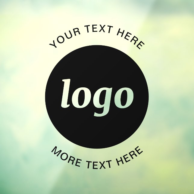 Simple Logo and Text Business Window Cling (Sheet 3)