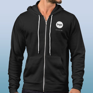 Simple Logo and Text Crest Business Hoodie