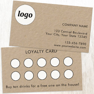 Simple Logo and Text Customer Loyalty Card