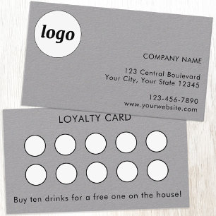 Simple Logo and Text Customer Loyalty Card