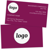Simple Logo and Text Magenta Cherry Pink