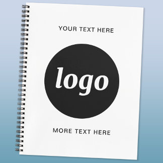 Simple Logo and Text Promotional Business Notebook