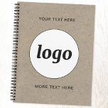 Simple Logo and Text Promotional Business Planner<br><div class="desc">Simple logo and custom text design to foster brand loyalty and promote your small business. Replace the logo with your own, and change or delete the top and lower text on the front to customise. Perfect for using in your business, for promotional purposes and to give to employees, customers and...</div>