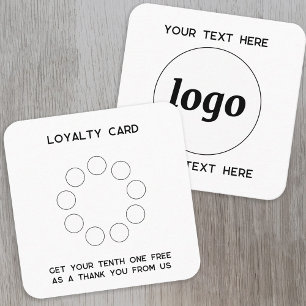 Simple Logo and Text Promotional Loyalty Card