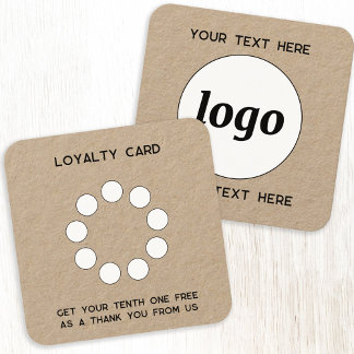 Simple Logo and Text Promotional Loyalty Card
