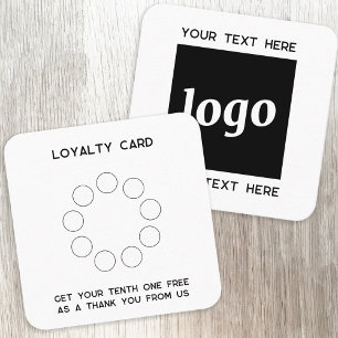 Simple Logo and Text Promotional Loyalty Card