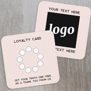 Simple Logo and Text Promotional Loyalty Card