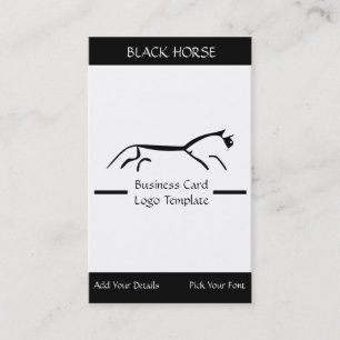 Simple Logo Black Horse Logo Template Business Card