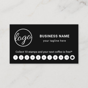 Simple Logo Black Star Modern Loyalty Card
