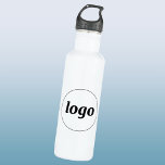 Simple Logo Branding Business Promotional 710 Ml Water Bottle<br><div class="desc">Add your own logo and choice of text to this design. Remove the top or lower text if you prefer. Minimalist and professional branding to promote brand loyalty. Great for employee branding, or as a promotional product for your clients and customers. Make your brand visible in a way that feels...</div>
