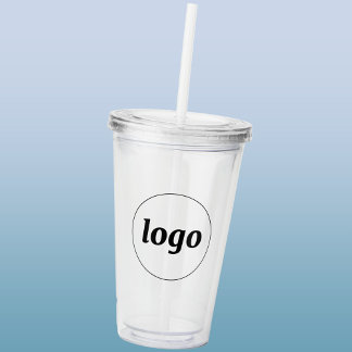Simple Logo Business Branding Promotional Acrylic Tumbler