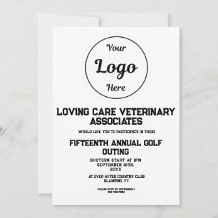 Simple Logo Business Golf Outing Invitation