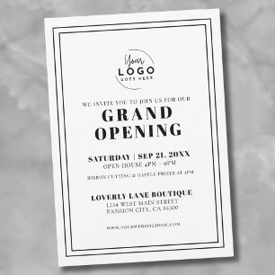 Simple Logo Business Grand Opening Invitation