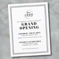 Simple Logo Business Grand Opening Invitation