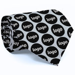 Simple Logo Business Neck Tie<br><div class="desc">Simple logo design to foster brand loyalty and promote your small business.  Replace the logo with your own and change the background colour in the Design Tool to customise.</div>