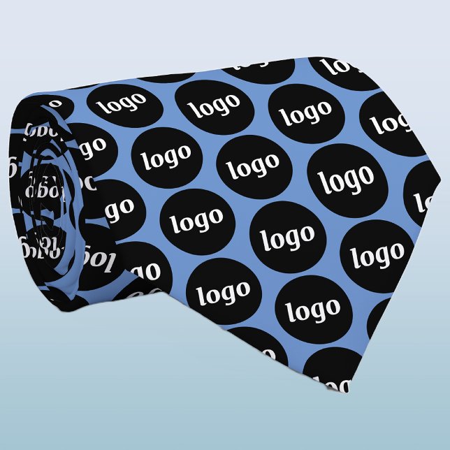 Simple Logo Business Neck Tie (Logo with text business promotional or uniform neck tie)