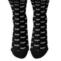 Simple Logo Business Pattern Black Promotional Socks