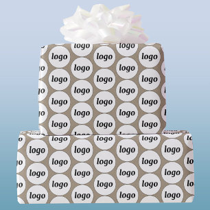 Simple Logo Business Pattern Brown Paper Effect