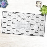 Simple Logo Business Pattern Desk Mat<br><div class="desc">Simple logo design to foster brand loyalty and promote your small business.  Replace the logo with your own and change the background colour in the Design Tool to customise.</div>