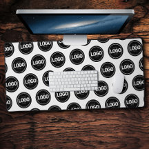 Simple Logo Business Pattern Desk Mat