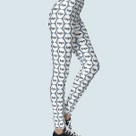 Simple Logo Business Pattern Dusty Blue Leggings<br><div class="desc">Simple logo pattern design to foster brand loyalty and promote your small business.  Replace the logo with your own and change the background colour in the Design Tool to customise.</div>