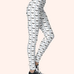 Simple Logo Business Pattern Powder Blue Leggings<br><div class="desc">Simple logo pattern design to foster brand loyalty and promote your small business.  Replace the logo with your own and change the background colour in the Design Tool to customise.</div>