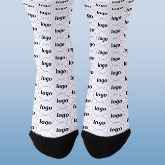 Simple Logo Business Pattern Promotional Socks
